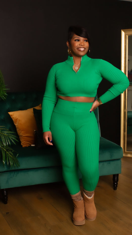 Zoie High Waisted Pants Set