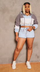Sky Windbreaker Short Set